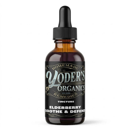 Elderberry Soothe & Defend Herbal Tincture - Yoder's Organics