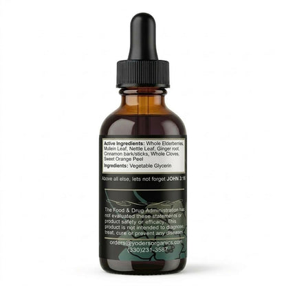 Elderberry Soothe & Defend Herbal Tincture - Yoder's Organics